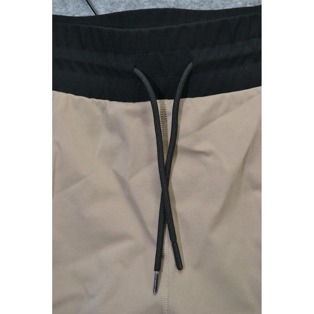 BYLT Premium Jogger Pants Mens XL Khaki Tan Zip Pocket‎ Drawstring Tapered Cuff